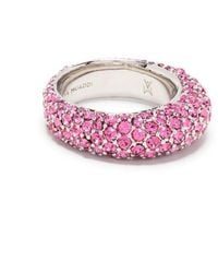 AMINA MUADDI - Cameron Crystal-embellished Ring - Lyst