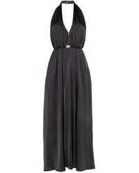 Maje - Halterneck Belted Midi Dress - Lyst