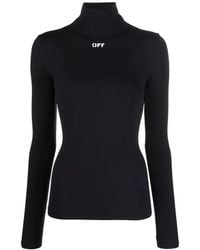 Off-White c/o Virgil Abloh - Logo-Detail Second-Skin Long-Sleeved Top - Lyst