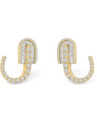 UNION LOS ANGELES - U Huggie Diamond Earrings - Lyst