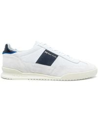 Paul Smith - White And Blue Tab Mens Dover Trainers - Lyst