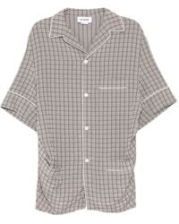 Hed Mayner - Check Contrast Trim Shirt - Lyst