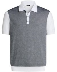 Kiton - Contrast-Collar Polo Shirt - Lyst