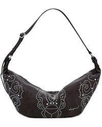Desigual - Studded-Embellishment Floral-Design Shoulder Bag - Lyst