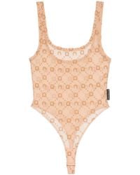 Marine Serre - Recycled Mesh Flock Bodysuit - Lyst