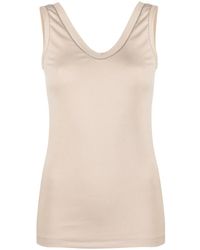 Brunello Cucinelli - Monili Bead-Embellished Ribbed-Knit Tank Top - Lyst