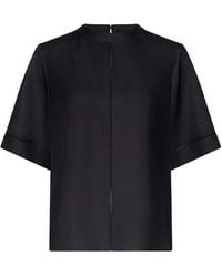 Loulou de Saison - Havana Lace-Stitch Silk Top - Lyst