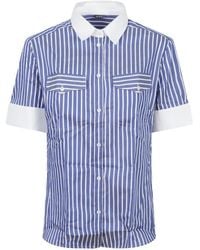 Fay - Striped Short-Sleeve Shirt - Lyst