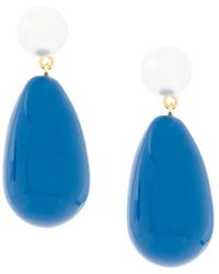 Eshvi - Pendientes con perla colgante - Lyst