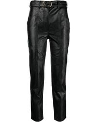 Twinset - Hose Aus Faux-Leder Mit Gürtel - Lyst