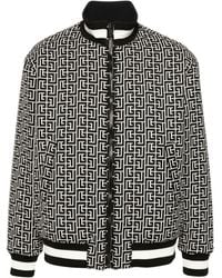 Balmain - Monogram Jacquard Reversible Bomber - Lyst