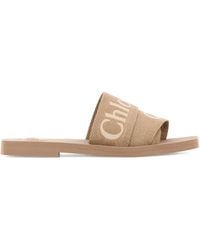Chloé - Woody Sandalen Mit Logo-Jacquard - Lyst