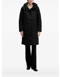 Sisley - Hooded Quilted Coat - Lyst