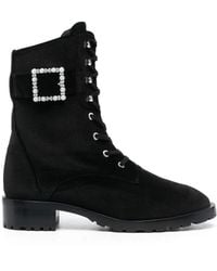 Stuart Weitzman - Stivali Stringati Con Fibbia 40Mm - Lyst