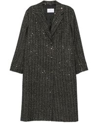 Manuel Ritz - Sequin-Embellished Buttoned Coat - Lyst