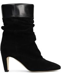 The Seller - Leather-Trim Suede Ankle Boots - Lyst