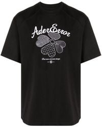 Adererror - Embroidered-logo Cotton-blend T-shirt - Lyst