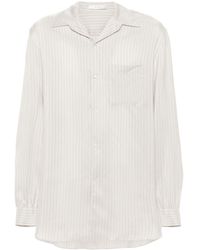 The Row - Kiton Striped Silk Shirt - Lyst