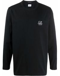 C.P. Company - Long-sleeved Embroidered Logo Top - Lyst