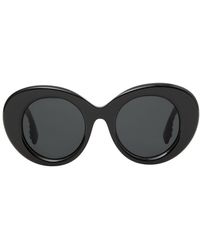 Burberry - Oversized Round Frame Sunglasses - Lyst