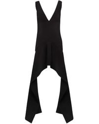 JW Anderson - V-Neck Draped Mini Dress - Lyst