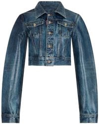 DSquared² - Dean Iced-Wash Denim Jacket - Lyst