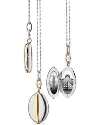 Monica Rich Kosann - Slim Oval Tess Locket Necklace - Lyst