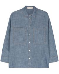 Semicouture - Classic-collar Chambray Shirt - Lyst