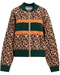 Essentiel Antwerp - Kutie Leopard-Print Zip-Up Cardigan - Lyst