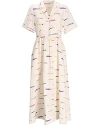 STAUD - Meryl linen maxi shirt dress - Lyst