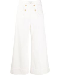 Temperley London 'Fontana' Cropped-Jeans - Weiß