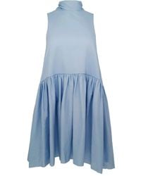 Azeeza - High-Neck Flared Dress - Lyst