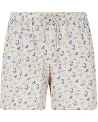 MC2 Saint Barth - Lighting Micro Snoopy-Print Drawstring Swim Shorts - Lyst
