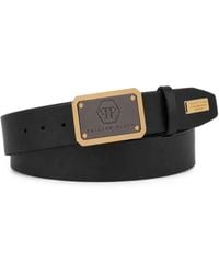 Philipp Plein - Leather Belt Hexagon Logo - Lyst