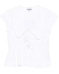 Ganni - Organic Cotton Top - Lyst