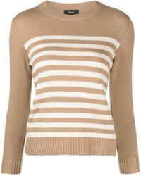 Theory - Gestreifter Pullover mit Finish - Lyst