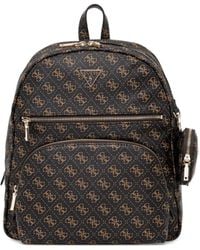 Guess - Monogram-Pattern Zip-Pocket Backpack - Lyst