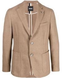BOSS - Notched-lapels Single-breasted Blazer - Lyst