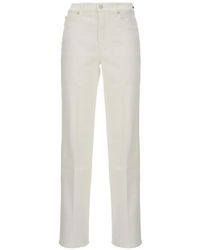 7 For All Mankind - Five-Pocket Straight-Leg Jeans - Lyst