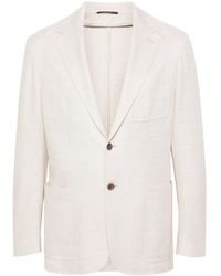 Canali - Mélange-Effect Single-Breasted Blazer - Lyst