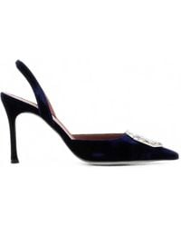 AMINA MUADDI - Camelia Crystal-Embellished Pumps - Lyst