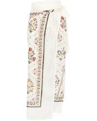 Agua Bendita - Lavanda Andes Floral-Print Pareo - Lyst