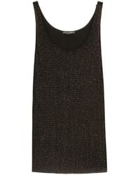 Dolce & Gabbana - Satin Sleeveless Tank Top - Lyst