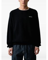 ARMANI EXCHANGE - Logo-Embroidered Contrast-Trim Sweater - Lyst