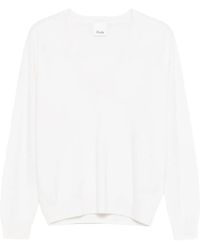 Allude - V-Neck Long-Sleeve Knitwear - Lyst