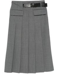 Semicouture - Faltenrock mit Gürtel - Lyst