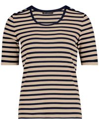 Betty Barclay - Striped Button-Detail T-Shirt - Lyst