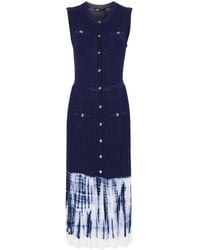 Maje - Geribbelde Maxi-jurk Met Tie-dye Print - Lyst
