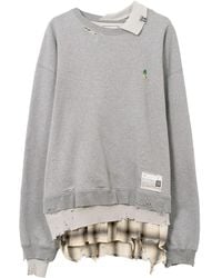 Maison Mihara Yasuhiro - Layered Frayed Sweatshirt - Lyst