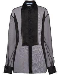 Prada - Sheer Organza Shirt - Lyst